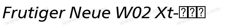 Frutiger Neue W02 Xt字体转换